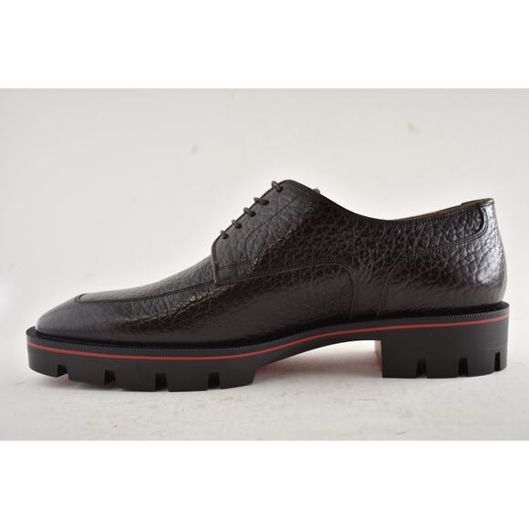 Christian Louboutin Mens Davisol Flat Brown Lug Sole Derby Oxford Loafer 44 11 main image 15